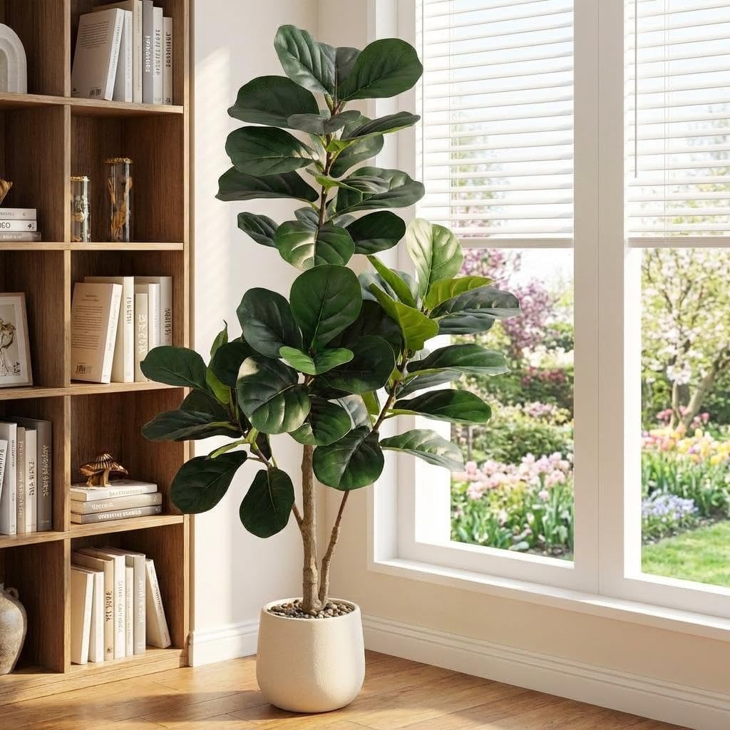 Ficus Lyrata Tree - Pohon Fiddle Leaf Fig Buatan -