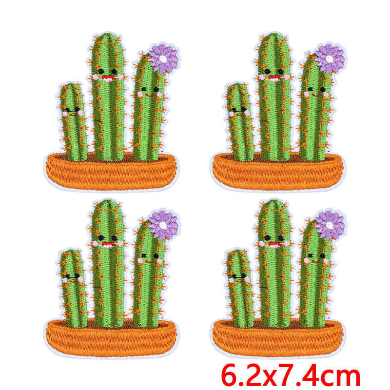 10Pcs/Lot Patch Bordir Motif G - Aloe Vera Pot ulasan dan harga
